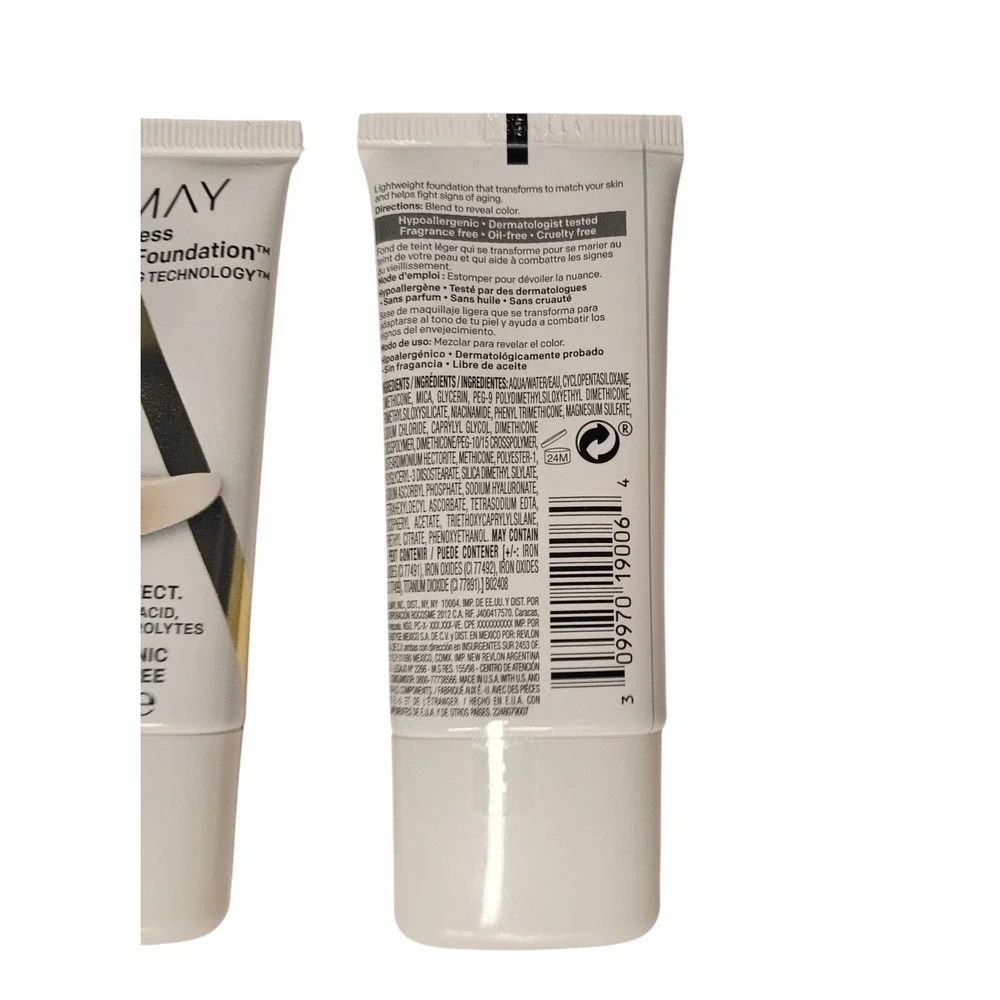 4 PACK REVLON ALMAY TAN 600 AGELESS SMART SHADE‎ FOUNDATION MAKE-UP NEW